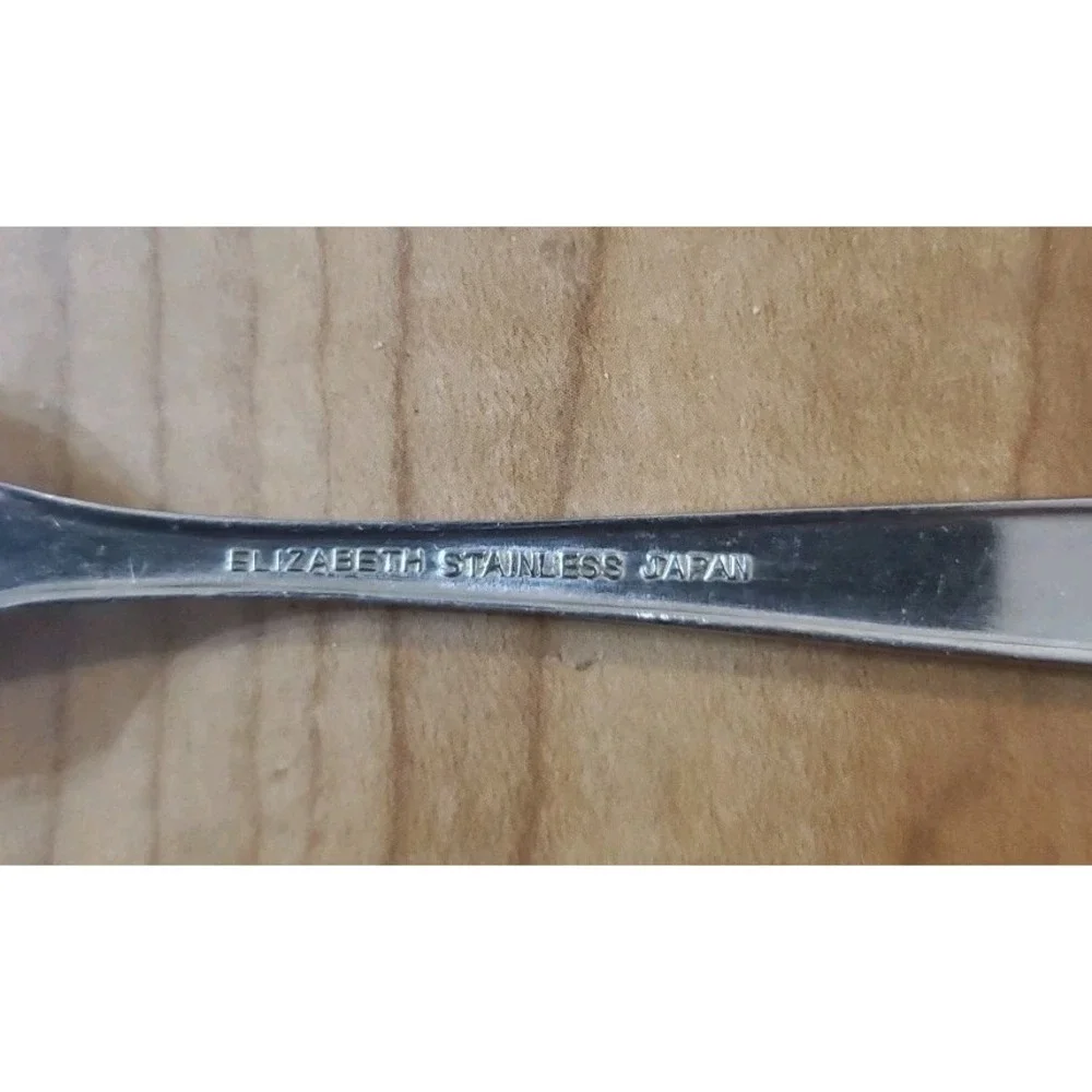 Elizabeth Stainless Japan Flatware‎ Lot Of 6 Spoon Fork Knife MCM